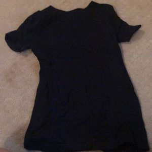 Black work out t shirt with mesh